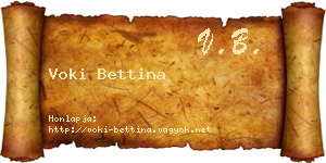 Voki Bettina névjegykártya